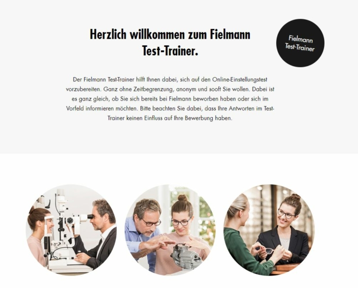Fielmann Test-Trainer_Willkommen